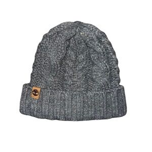 Timberland Kids Gray Cable Knit Beanie Hat Size 4-7